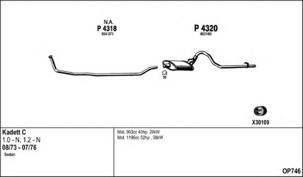 FENNO OP746 Exhaust System